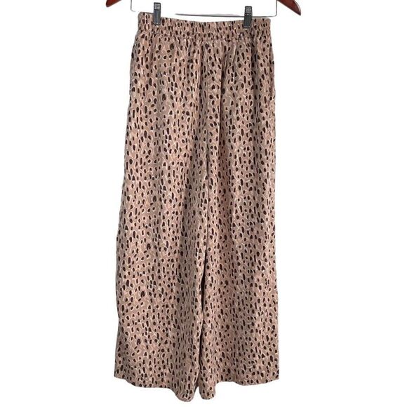 Anthropologie Maeve Isobel Pleated Wide-Leg Animal Print Pants Size Small - Picture 5 of 11
